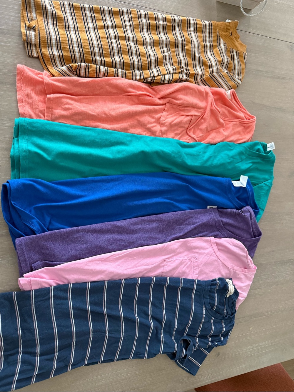 Multi-Color Short Sleeve Tees - Stripe & Solid Pack